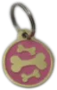 Personalized-Pink-Bone-Styled-Brass-Dog-Tag-UK
