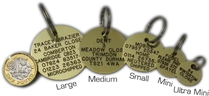 Dog Tags Brass Round