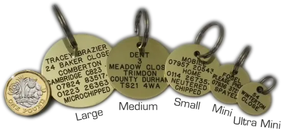 Dog Tags Brass Round