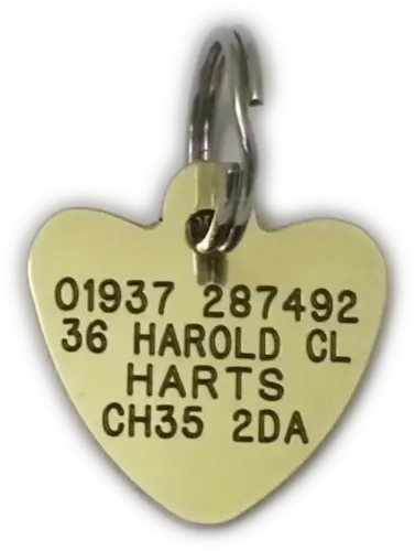 Picture of Brass Heart Dog Tag (Small)