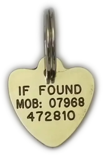 Picture of Brass Heart Dog Tag (Mini)