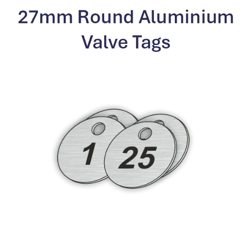 Picture of 27mm  Anodised  Aluminum Valve Tags 25 Pack