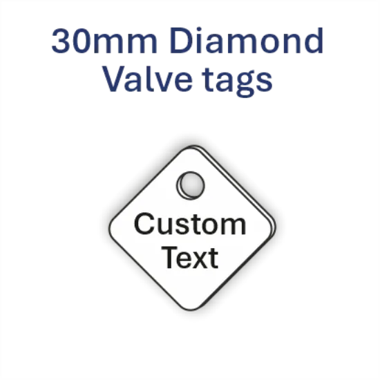 Picture of 30mm Diamond Traffolite Plastic Valve Tags