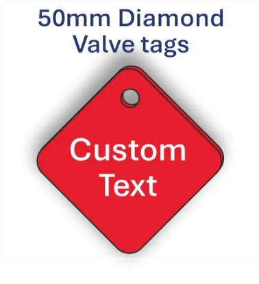 Picture of 50mm Diamond Traffolite Plastic Valve Tags