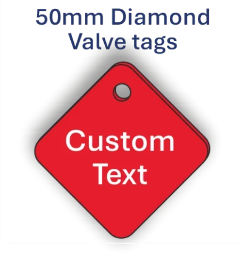 Picture of 50mm Diamond Traffolite Plastic Valve Tags