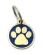 dog tags identifaction tags paw design blue