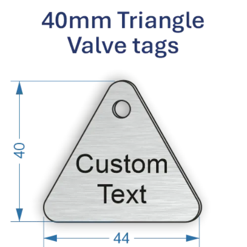Picture of 40mm dia. Trangle Aluminum Valve Tags 