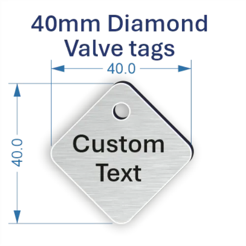 Picture of 40mm Diamond Aluminum Valve Tags