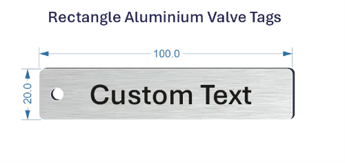 Picture of 100x20mm Aluminium  Valve Tags