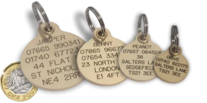 Picture of Round Brass Reinforced Dog Tag