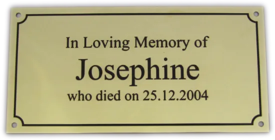 Picture of Brass Bench plaques 230x65mm