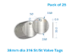 Picture of 33mm Blank Stainless Steel Valve Tags 