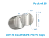 Picture of 38mm Blank Stainless Steel Valve Tags 