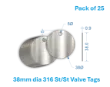 Picture of 38mm Blank Stainless Steel Valve Tags 