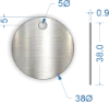 Picture of 38mm Blank Stainless Steel Valve Tags 