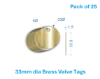 Picture of 33mm Blank Brass Valve Tags