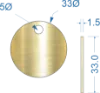 Picture of 33mm Blank Brass Valve Tags
