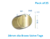 Picture of 38mm Blank Brass Valve Tags
