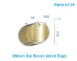 Picture of 38mm Blank Brass Valve Tags
