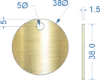 Picture of 38mm Blank Brass Valve Tags