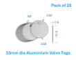 Picture of 33mm Blank Aluminium Valve Tags 