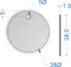 Picture of 38mm Blank Aluminium Valve Tags