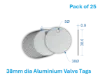 Picture of 38mm Blank Aluminium Valve Tags
