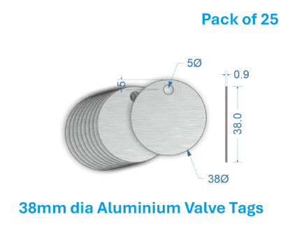 Picture of 38mm Blank Aluminium Valve Tags