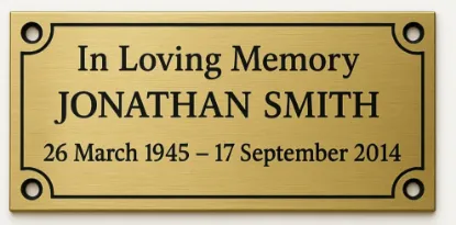 Picture of Brass Bench plaques 230x65mm