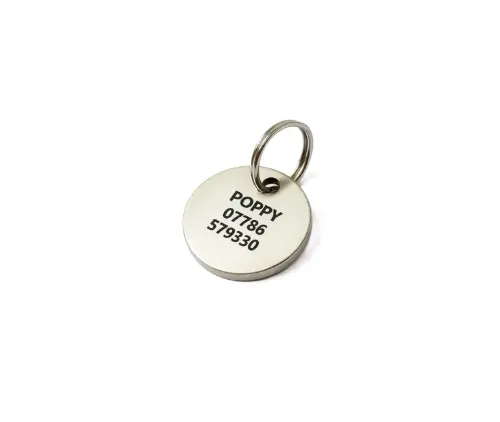 Picture of Stainless Steel Round Dog ID Tag (Ultra Mini)