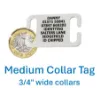Picture of Stainless Steel Collar Dog  ID Tag (Medium)