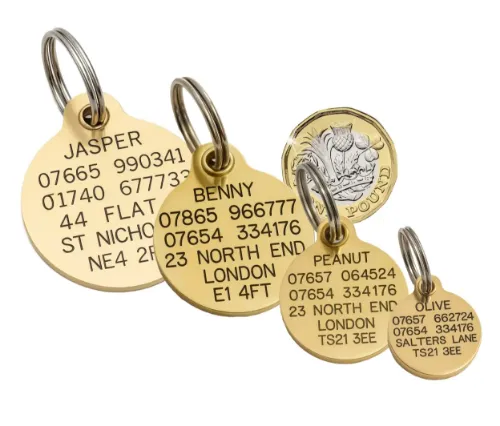 Picture of Round Brass Reinforced Dog Tag