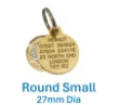Picture of Round Brass Reinforced Dog Tag