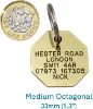 Picture of Octagonal Brass Dog Tags