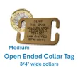 Picture of Open Ended Collar Tag Medium