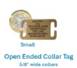 Picture of Open Ended Collar Tag Small