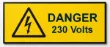 Picture of Danger label 230V